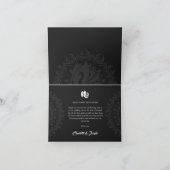 Carte De Remerciements Mariage de cygne blanc Art déco moderne plié (Intérieur)