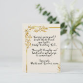 Carte de remerciements Mariage de défilement de fl (Debout devant)