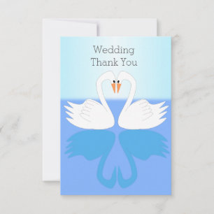 Carte De Remerciements Mariage de design Swans
