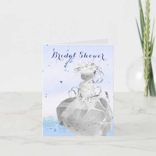 Carte De Remerciements mariage de douche de mariée Abstrait joyeux (Devant)