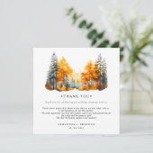 Carte De Remerciements Mariage de Fall Woods (Debout devant)