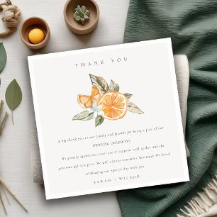 Carte De Remerciements Mariage de faune botanique végétale minimale d'agr