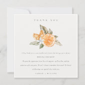 Carte De Remerciements Mariage de faune botanique végétale minimale d'agr (Devant)