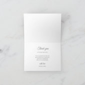 Carte De Remerciements Mariage de feuillage en or en bois rustique (Intérieur)