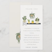 Carte De Remerciements Mariage de feuillage Plante Succulent (Devant / Derrière)