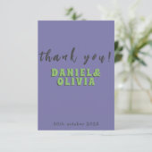 Carte De Remerciements Mariage de fleurs (Debout devant)