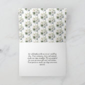 Carte De Remerciements Mariage de fleurs blanches (Intérieur)