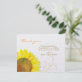 Carte de remerciements Mariage de fleurs de tourne (Debout devant)