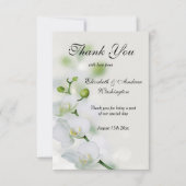 Carte De Remerciements Mariage de fleurs d'orchidées (Devant)