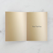 Carte De Remerciements mariage de fleurs marine et or aquarelle (Intérieur)