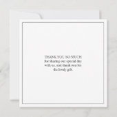 Carte De Remerciements Mariage de fleurs roses (Dos)