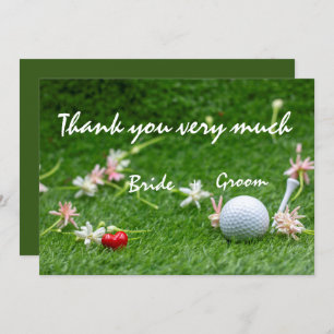 Carte de remerciements Mariage de golf