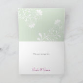 Carte De Remerciements Mariage de jardin avec des roses illustrées et des (Intérieur)