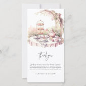 Carte De Remerciements Mariage de jardin d'aquarelle (Devant)