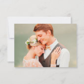 Carte De Remerciements Mariage de la couronne d'olivier vert (Dos)