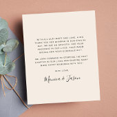 Carte de remerciements Mariage de la crème photo B