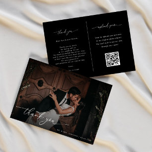 Carte De Remerciements Mariage de la demande de photo de code QR de coule
