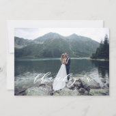 Carte de remerciements Mariage de la forêt de mont (Devant)