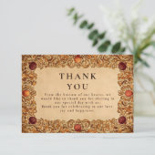 Carte De Remerciements Mariage de la grenade d'automne (Debout devant)