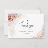 Carte de remerciements Mariage de la laiton de Pam (Devant)