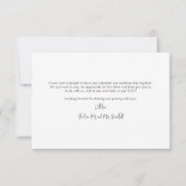 Carte de remerciements Mariage de la laiton de Pam (Dos)