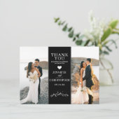 Carte De Remerciements Mariage de la montagne noire (Debout devant)