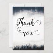 Carte De Remerciements Mariage de la nature de la forêt d'épinette brune (Devant)