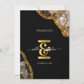 Carte De Remerciements Mariage de la Parties scintillant de la géode d'âg (Devant)