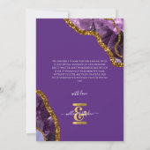 Carte De Remerciements Mariage de la Parties scintillant de la géode d'âg (Dos)