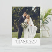 Carte De Remerciements Mariage de la photo Wavy Curvy (Debout devant)