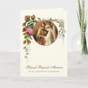 Carte De Remerciements Mariage de la Sainte Famille catholique traditionn
