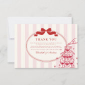 Carte De Remerciements Mariage de la tour de Champagne Whimsical (Devant)