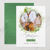 Carte De Remerciements Mariage de la verdure des forêts boisées Photo (Devant / Derrière)