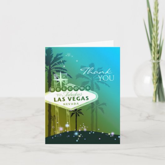 Carte de remerciements Mariage de Las Vegas (Devant)