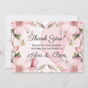 Carte de remerciements Mariage de l'encre de boiss