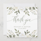 Carte de remerciements Mariage de l'ivoire et de l (Devant)