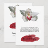 Carte de remerciements Mariage de l'orchidée de Bo (Devant / Derrière)