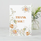 Carte de remerciements Mariage de marguerite blanc (Debout devant)