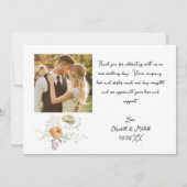 Carte de remerciements Mariage de marguerite blanc (Dos)