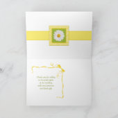 Carte de remerciements Mariage de marguerite jaune (Intérieur)