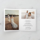 Carte De Remerciements Mariage de message de superposition photo moderne  (Intérieur)