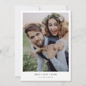 Carte De Remerciements Mariage de message photo Best Day Ever (Devant)