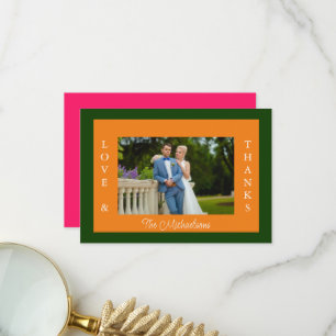 Carte De Remerciements Mariage de mixage et de correspondance minimaliste