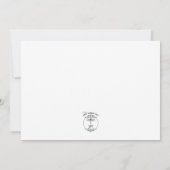 Carte De Remerciements Mariage de monogramme Ivy & Sage (Dos)
