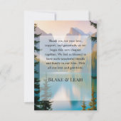 Carte de remerciements Mariage de Mountain Lake pe (Dos)