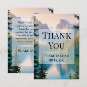 Carte de remerciements Mariage de Mountain Lake pe (Devant / Derrière)