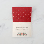 Carte De Remerciements Mariage de Noël au Cône de Pin Vintage Remerciemen (Intérieur)