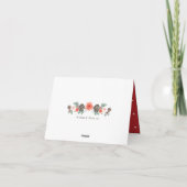 Carte De Remerciements Mariage de Noël au Cône de Pin Vintage Remerciemen (Dos)