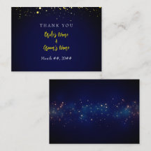 Carte de remerciements Mariage de nuit étoilé