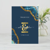 Carte De Remerciements Mariage de Parties scintillant de la géométrie de  (Debout devant)